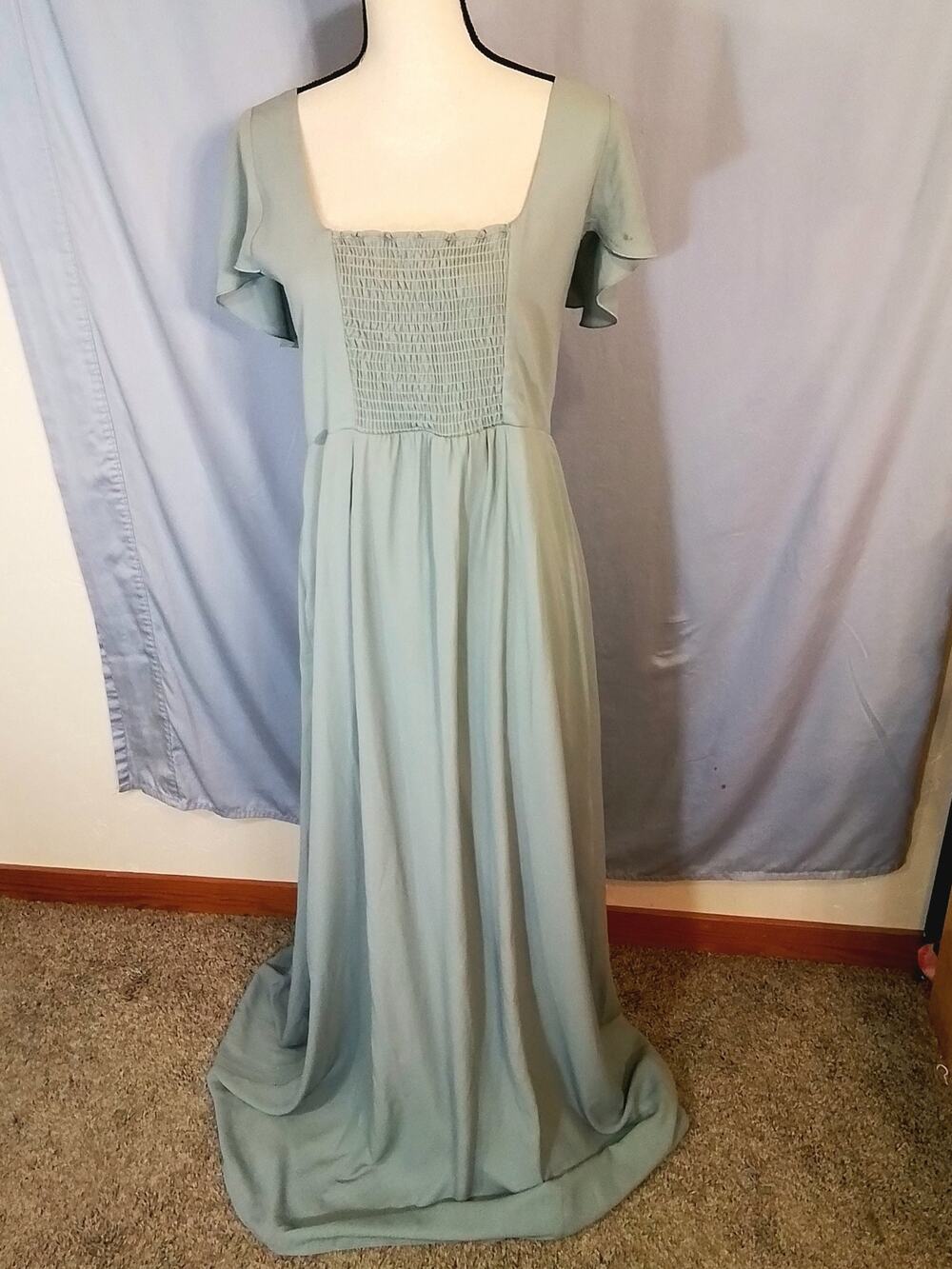 Show me your MUMU: light sage green maxi dress